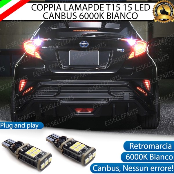 Luci Retromarcia TOYOTA C-HR 1200 LUMEN T15 W16W CANBUS 3.0