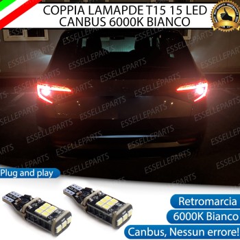 Luci Retromarcia SKODA KAROQ 1200 LUMEN T15 W16W CANBUS 3.0 NO ERROR