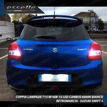 Luci Retromarcia SUZUKI SWIFT VI 1200 LUMEN T15 W16W CANBUS 3.0 NO ERROR Luci Retromarcia SUZUKI SWIFT VI 1200 LUMEN T15 W16W CANBUS 3.0 NO ERROR