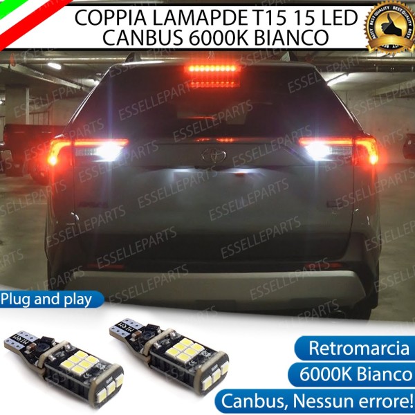 Luci Retromarcia 1200 LUMEN T15 W16W CANBUS 3.0 NO ERROR