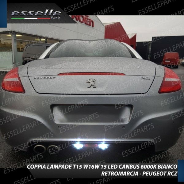 Luci Retromarcia PEUGEOT RCZ 1200 LUMEN T15 W16W CANBUS 3.0 NO ERROR