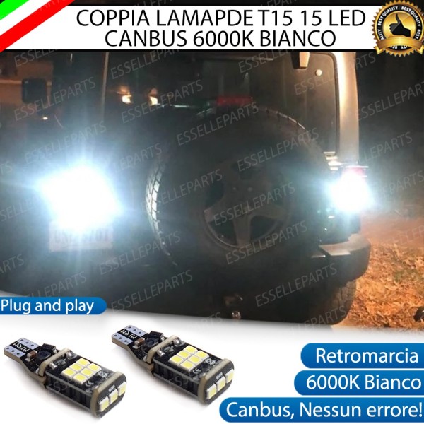 Luci Retromarcia 1200 LUMEN T15 W16W CANBUS 3.0 NO ERROR