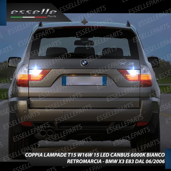 PER MODELLI DAL 09-2006- Luci Retromarcia 15 LED BMW X3 E83 1200 LUMEN