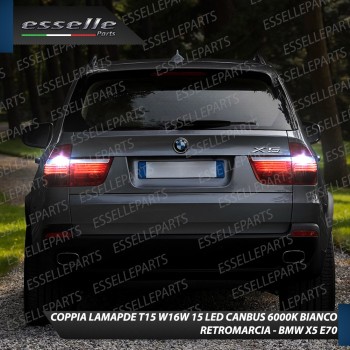 Luci Retromarcia BMW X5 E70 1200 LUMEN T15 W16W CANBUS 3.0 NO ERROR