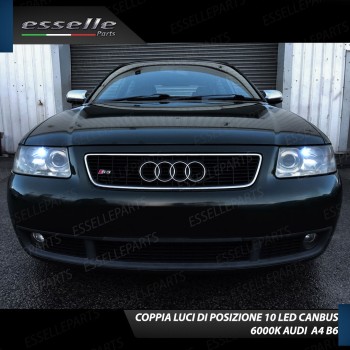 Coppia lampade T10 W5W 10 LED luci di posizione Audi A4 B5 senza xenon di serie
