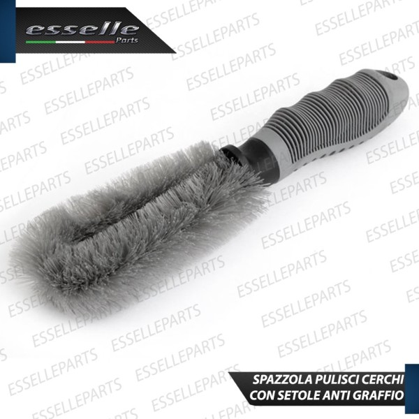 SPAZZOLA LAVA CERCHI IN LEGA ANTI GRAFFIO MODELLABILE CON MANICO PER LAMBRETTA