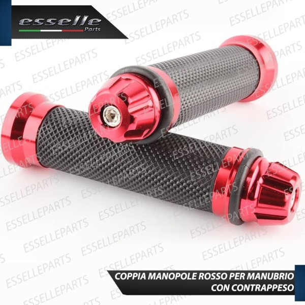 Manopole Antiscivolo - ROSSO - con Contrappesi per HUSQVARNA