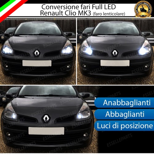 Lampade LED Per Fari Renault Clio 3 Luce Bianca No Error