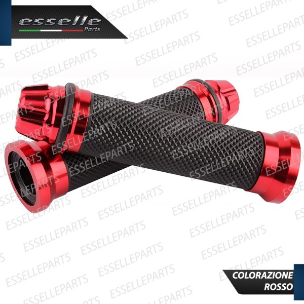 Manopole Antiscivolo - ROSSO - con Contrappesi per Manubrio moto,motorini,scooter KTM
