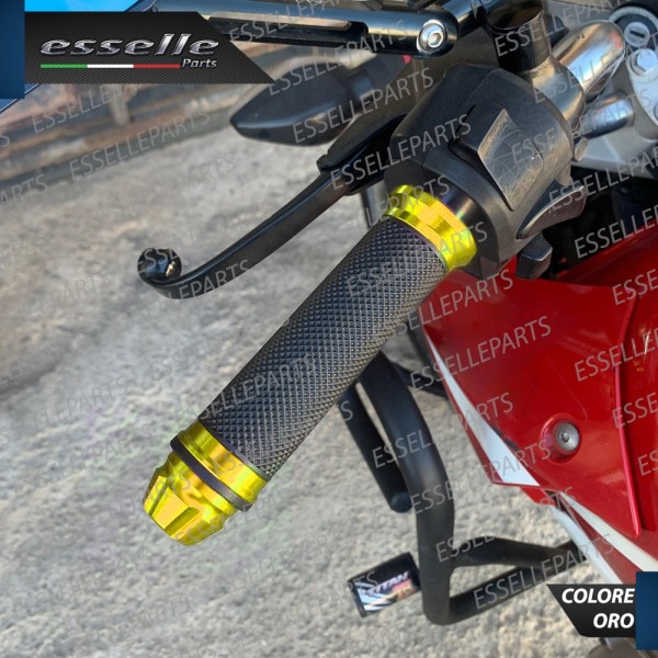 Manopole Antiscivolo - ORO - con Contrappesi per DUCATI