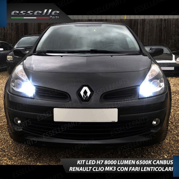 Conversione Fari Full LED 6000K bianco RENAULT CLIO 3 Con Fari Lenticolari