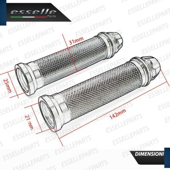 Manopole Antiscivolo - ORO - con Contrappesi per LAMBRETTA
