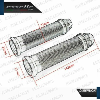 Manopole Antiscivolo - ARGENTO - con Contrappesi per BUELL