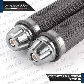 Manopole Antiscivolo - ARGENTO - con Contrappesi per HONDA Manopole Antiscivolo - ARGENTO - con Contrappesi per HONDA