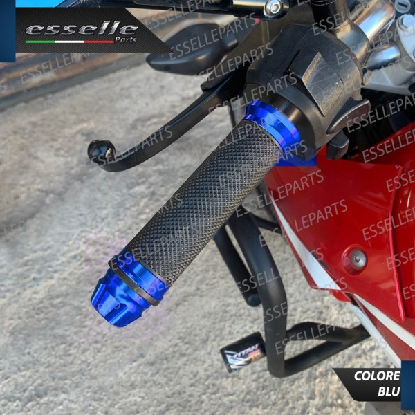 Manopole Antiscivolo - BLU - con Contrappesi per CAGIVA