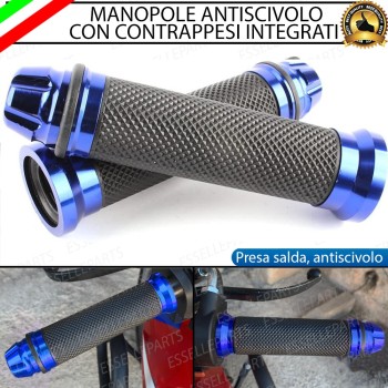 Manopole Antiscivolo - BLU - con Contrappesi per LAMBRETTA