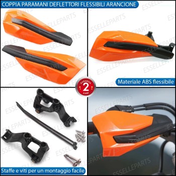 Paramani Deflettori in ABS - ARANCIONE - per Manubrio moto,motorini,scooter GILERA