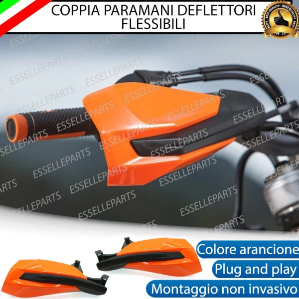 Paramani Deflettori in ABS - ARANCIONE - per Manubrio moto,motorini,scooter Triumph