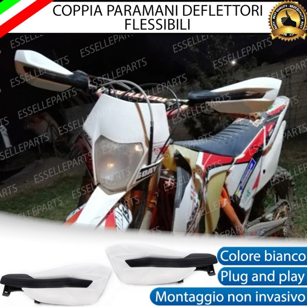 Paramani Deflettori in ABS - BIANCO - per Manubrio moto,motorini,scooter CAGIVA