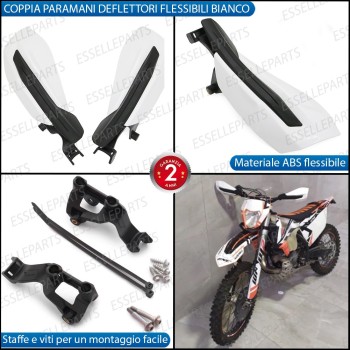Paramani Deflettori in ABS - BIANCO - per Manubrio moto,motorini,scooter KTM