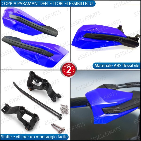 Paramani Deflettori in ABS - BLU - per Manubrio moto,motorini,scooter MALAGUTI