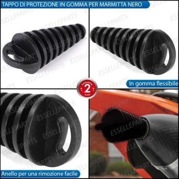 Tappo di Protezione a Cono - NERO - per Terminale di Scarico HONDA Tappo di Protezione a Cono - NERO - per Terminale di Scarico HONDA