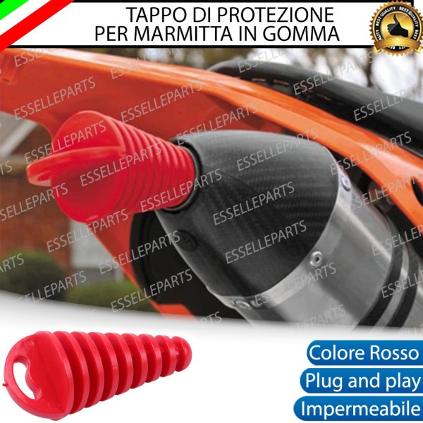 Tappo di Protezione a Cono - ROSSO - per Terminale di Scarico TRIUMPH