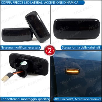 Placchette Dinamiche Laterali nere a led per frecce specifiche per JEEP COMPASS I Placchette Dinamiche Laterali nere a led per frecce specifiche per JEEP COMPASS I