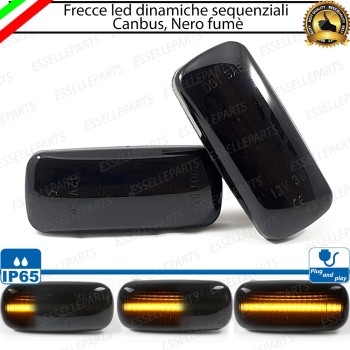 Placchette Dinamiche Laterali nere a led per frecce per JEEP GRAND CHEROKEE III WK
