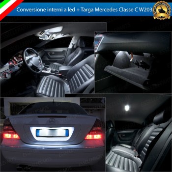 Led interni completo + targa MERCEDES CLASSE C W203