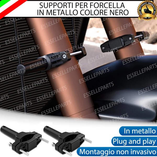 Coppia Adattatori per Forcella per il montaggio di fari supplementari fendinebbia, specifici per Moto CAGIVA