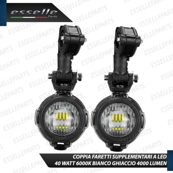 Coppia Fari Supplementari LED Con Supporto per Forcella Specifici per HONDA