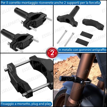 Coppia Fari Supplementari LED Con Supporto per Forcella Specifici per MV AGUSTA