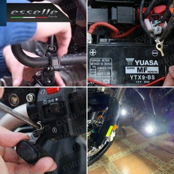 Coppia Fari Supplementari LED Con Supporto per Forcella Specifici per MV AGUSTA