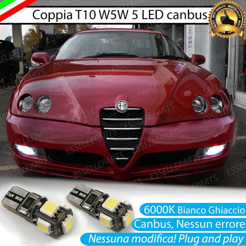 Luci Posizione Led Canbus ALFA ROMEO GTV 6000K Luce Bianca No Error