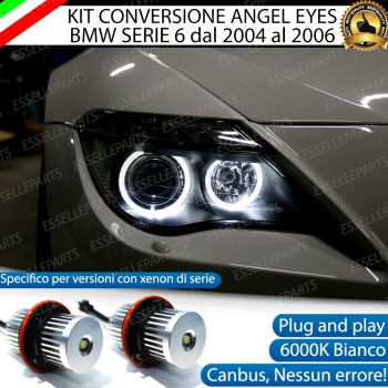 Kit Angel Eyes A Led Cree Canbus 6000k bianco Per BMW Serie 6 E63 E64 Fino al 2005