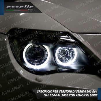 Kit Angel Eyes A Led Cree Canbus 6000k bianco Per BMW Serie 6 E63 E64 Fino al 2005