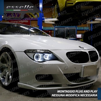 Kit Angel Eyes A Led Cree Canbus 6000k bianco Per BMW Serie 6 E63 E64 Fino al 2005