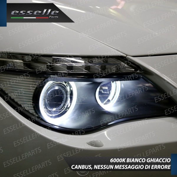 Kit Angel Eyes A Led Cree Canbus 6000k bianco Per BMW Serie 6 E63 E64 Fino al 2005