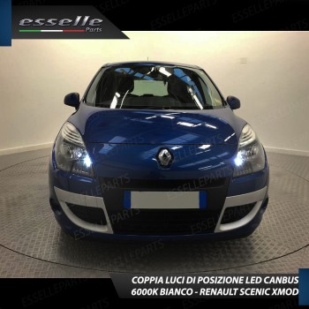Coppia Lampade T10 W5W 5 LED Canbus 6000K bianco Renault Scenic Xmod Coppia Lampade T10 W5W 5 LED Canbus 6000K bianco Renault Scenic Xmod