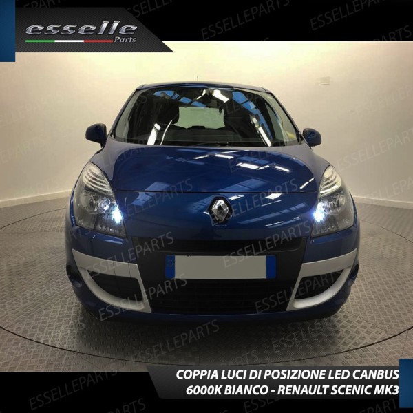Coppia Lampade T10 W5W 5 LED Canbus 6000K bianco RENAULT SCENIC 3