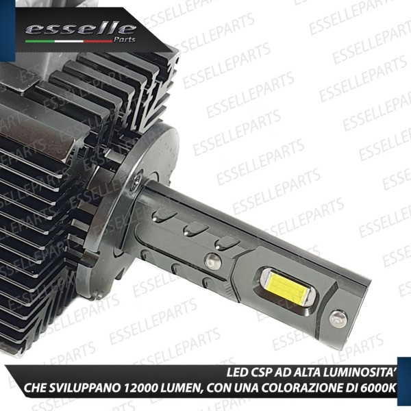 Conversione D1S Led Da Xenon A Led 12000 Lumen 6000K SAAB 9-3 II DAL 2008 AL 2013