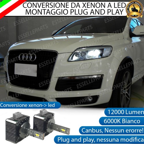 Conversione D1S Led Da Xenon A Led 12000 Lumen 6000K AUDI Q7 DAL 2005 AL 2009