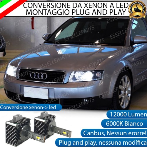 Coppia Lampade D1S Led Da Xenon A Led 12000 Lumen 6000K AUDI A4 B6