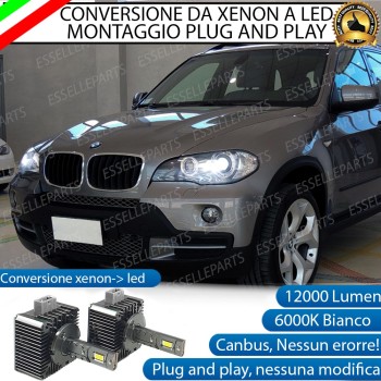 Coppia Lampade D1S Led Da Xenon A Led 12000 Lumen 6000K BMW X5 E70