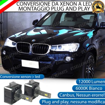 Coppia Lampade D1S Led Da Xenon A Led 12000 Lumen 6000K BMW X4 F26