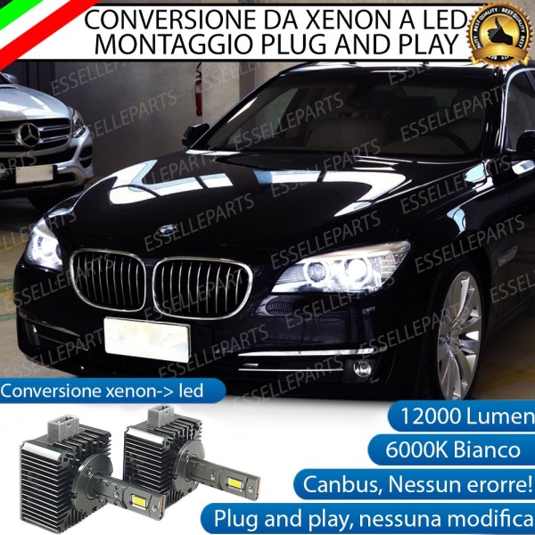 Coppia Lampade D1S Led Da Xenon A Led 12000 Lumen 6000K BMW SERIE 7 F01 F02