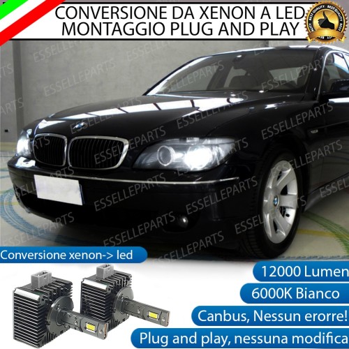 Conversione D1S Led Da Xenon A Led 12000 Lumen 6000K BMW SERIE 7 E65 E66 DAL 03/2005
