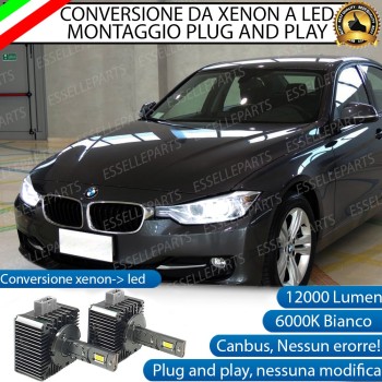 Coppia Lampade D1S Led Da Xenon A Led 12000 Lumen 6000K BMW SERIE 3 F30 F31