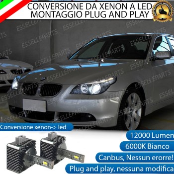 Conversione D1S Led Da Xenon A Led 12000 Lumen 6000K BMW SERIE 5 E60 DAL 2004